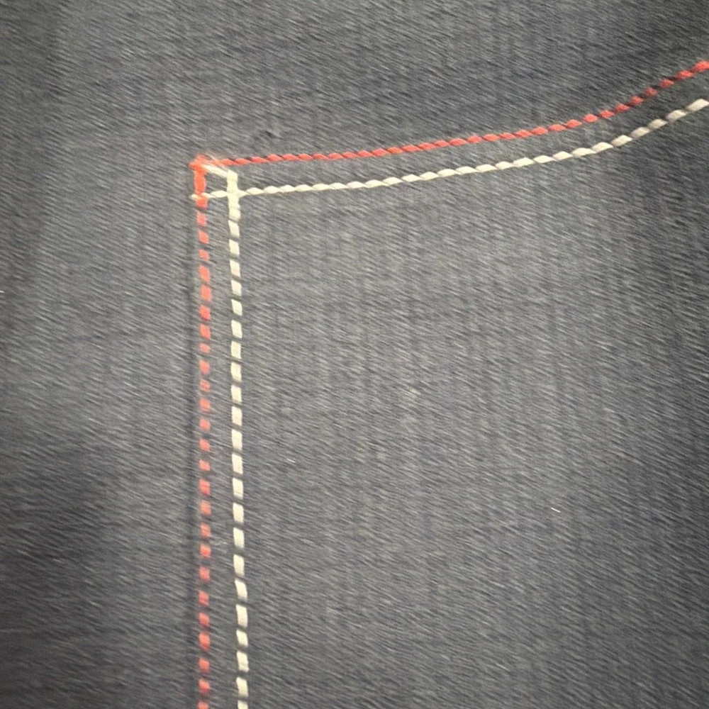 1950s Blazer Mens Navy Blue Red White Stitch Sport Coat Jacket 39